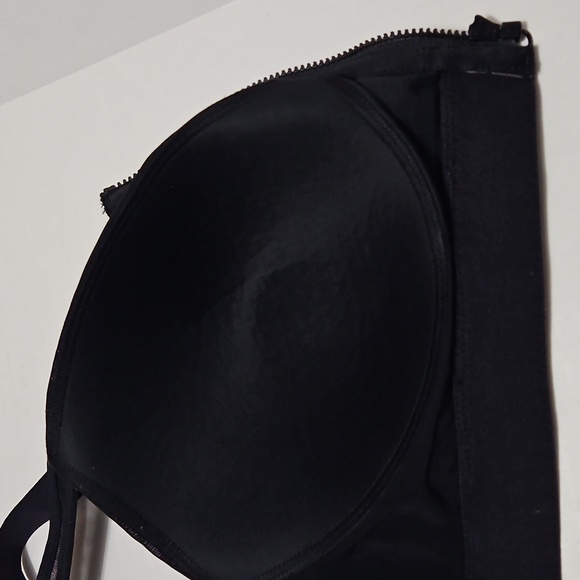 Black Yvette Women's Sports Support Bra Front Closure Size L - Picture 7 of 8